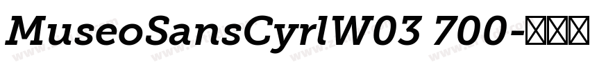 MuseoSansCyrlW03 700字体转换